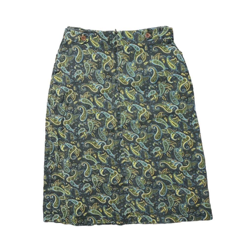 Vintage Denim Paisley Pattern Skirt - Picture 2 of 12